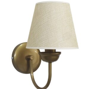 Φωτιστικό τοίχου με Αμπαζούρ Φ14 S-11/AP HAT GOLD – BEIGE 1L Heronia – 01-0363