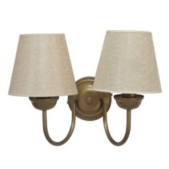 Φωτιστικό τοίχου S-11/AP HAT GOLD – BEIGE 2L ΑΜΠΑΖΟΥΡ Φ14 Heronia – 01-0365