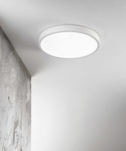 IDEAL LUX Φωτιστικό Οροφής RAY PL LED 13W 3000K IP44 Μαύρου Χρώματος- 327563