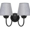 Φωτιστικό τοίχου S-11/AP HAT BLACK – GREY 2L ΑΜΠΑΖΟΥΡ Φ14 Heronia – 01-0364