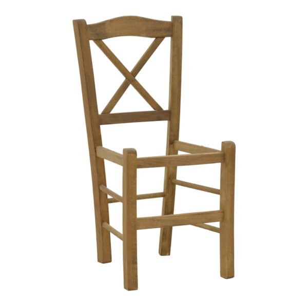 Coffee shop chair Seimi pakoworld criss cross walnut wood 42x40x89cm 319-000002