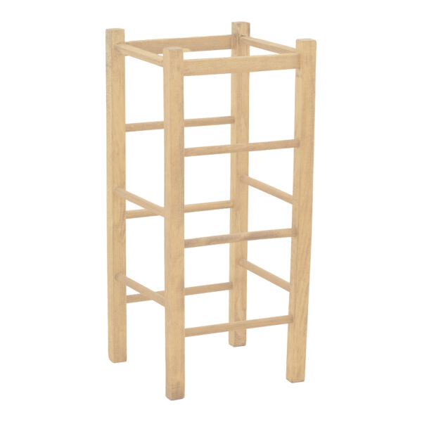 Coffee shop stool without width Bodier pakoworld unpainted wood 35x35x78cm 319-000007