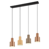 Κρεμαστό Φωτιστικό Trio Lighting 4xE27 Καφέ Χρώματος – 319400417
