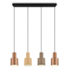 Κρεμαστό Φωτιστικό Trio Lighting 4xE27 Καφέ Χρώματος – 319400417