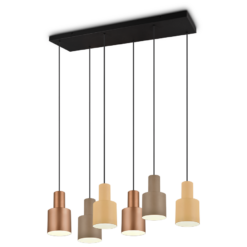 Κρεμαστό Φωτιστικό Trio Lighting 6xE27 Καφέ Χρώματος – 319400617