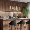 Κρεμαστό Φωτιστικό Trio Lighting 6xE27 Καφέ Χρώματος – 319400617