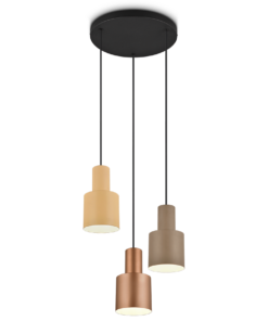 Κρεμαστό Φωτιστικό Trio Lighting 3×27 Καφέ Χρώματος – 319430317