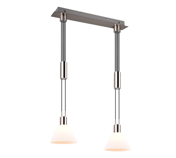 Κρεμαστό Φωτιστικό Trio Lighting 2xE27 Νικελ Χρώματος - 319500207