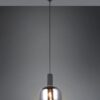 Κρεμαστό Μονόφωτο Μαύρο Ματ & Γυαλί DIVA 1xE27 Trio Lighting – 319800132