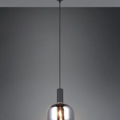 Κρεμαστό Μονόφωτο Μαύρο Ματ & Γυαλί DIVA 1xE27 Trio Lighting – 319800132
