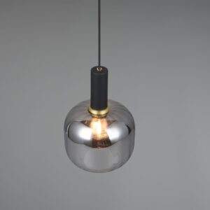 Κρεμαστό Μονόφωτο Μαύρο Ματ & Γυαλί DIVA 1xE27 Trio Lighting – 319800132