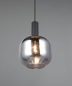 Κρεμαστό Μονόφωτο Μαύρο Ματ & Γυαλί DIVA 1xE27 Trio Lighting – 319800132