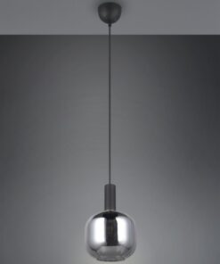 Κρεμαστό Μονόφωτο Μαύρο Ματ & Γυαλί DIVA 1xE27 Trio Lighting – 319800132