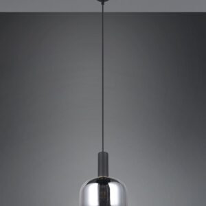 Κρεμαστό Μονόφωτο Μαύρο Ματ & Γυαλί DIVA 1xE27 Trio Lighting – 319800132