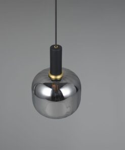 Κρεμαστό Μονόφωτο Μαύρο Ματ & Γυαλί DIVA 1xE27 Trio Lighting – 319800132