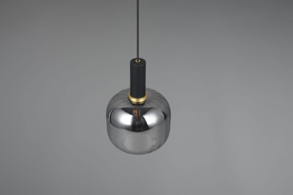 Κρεμαστό Μονόφωτο Μαύρο Ματ & Γυαλί DIVA 1xE27 Trio Lighting – 319800132
