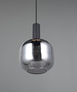 Κρεμαστό Μονόφωτο Μαύρο Ματ & Γυαλί DIVA 1xE27 Trio Lighting – 319800132