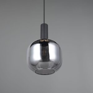 Κρεμαστό Μονόφωτο Μαύρο Ματ & Γυαλί DIVA 1xE27 Trio Lighting – 319800132