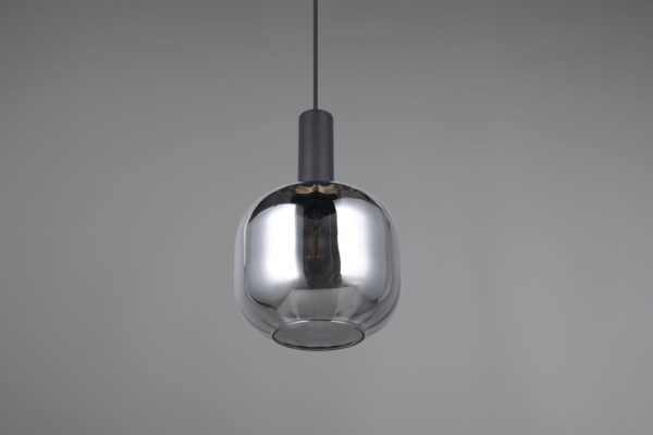 Κρεμαστό Μονόφωτο Μαύρο Ματ & Γυαλί DIVA 1xE27 Trio Lighting – 319800132