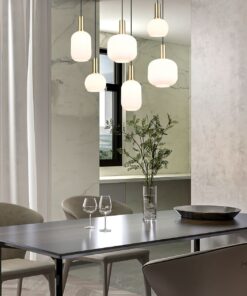 Πολύφωτο Οροφής Ράγα Ματ Ορείχαλκος & Γυαλί DIVA 6xE27 Trio Lighting – 319800608