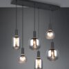 Πολύφωτο Οροφής Ράγα Μαύρο Ματ & Γυαλί DIVA 6xE27 Trio Lighting – 319800632