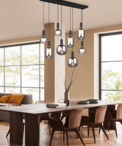 Πολύφωτο Οροφής Ράγα Μαύρο Ματ & Γυαλί DIVA 6xE27 Trio Lighting – 319800632