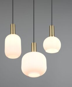 Πολύφωτο Οροφής Ροζέτα Μαύρο Ματ & Οπάλ Γυαλί DIVA 8xE27 Trio Lighting – 319830308