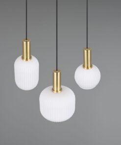 Πολύφωτο Οροφής Ροζέτα Μαύρο Ματ & Οπάλ Γυαλί DIVA 8xE27 Trio Lighting – 319830308