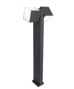 Lutec Cuba Κολωνάκι Κήπου Post Σκούρο Γκρι Περιστρεφόμενο LED 1000lm 3000K IP54 – 7193801118