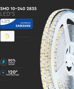 LED Ταινία 15W V-TAC PRO Samsung Chip Dimmable 24V 1650 lm/m Φυσικό 4000Κ 10 Μέτρα – 21321