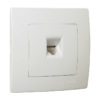 Πρίζα τηλεφώνου RJ11 μονή λευκή Makel Lillium Natural Kare – 32001014