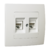 Πρίζα δικτύου RJ45 CAT5 διπλή λευκή Makel Lillium Natural Kare – 32001036