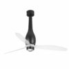 ETERFAN LED Ventilador de techo negro mate/transparente con motor DC    FARO – 32003-10