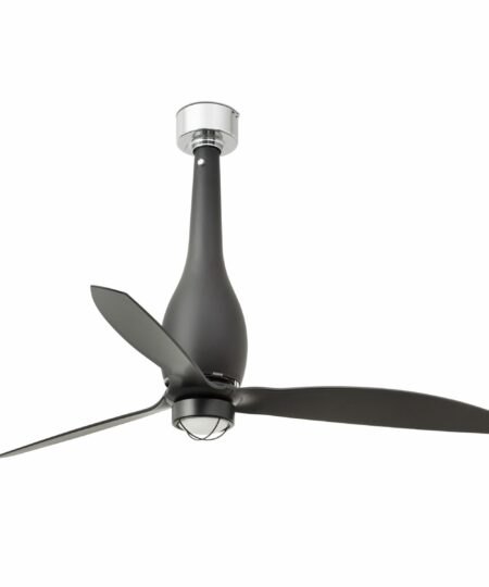 ETERFAN LED Ventilador de techo negro mate con motor DC   FARO – 32006-10