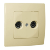 Πρίζα TV-RADIO διελεύσεως μπεζ Makel Lillium Natural Kare – 32010060