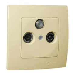 Πρίζα SAT-TV-RADIO τερματική μπεζ Makel Lillium Natural Kare – 32010067