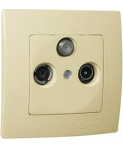 Πρίζα SAT-TV-RADIO τερματική μπεζ Makel Lillium Natural Kare – 32010067
