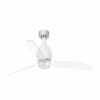 MINI ETERFAN LED Matt white/transparent ceiling fan with DC motor  FARO – 32025-9