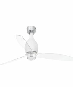 MINI ETERFAN LED Matt white/transparent ceiling fan with DC motor  FARO – 32025-9