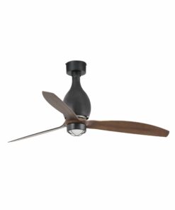 MINI ETERFAN MATT BLACK/WOOD CEILING FAN WITH DC MFARO – 32028