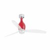 MINI ETERFAN LED Shiny red/transparent ceiling fan with DC motor FARO – 32029-9