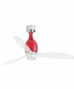 MINI ETERFAN SHINY RED/TRANSPARENT CEILING FAN WITFARO – 32029