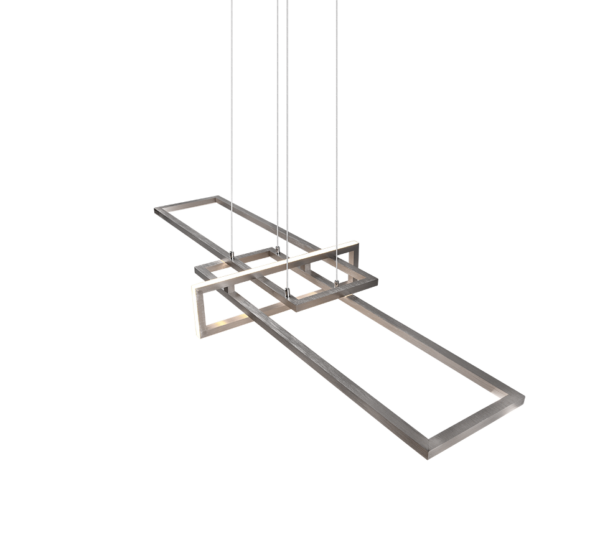 Κρεμαστό Φωτιστικό Trio Lighting LED 34W  Νίκελ Ματ Μεταλλικό Step Dimmable 4200lm 3000K  320310307