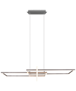 Κρεμαστό Φωτιστικό Trio Lighting LED 34W Νίκελ Ματ Μεταλλικό Step Dimmable 4200lm 3000K 320310307