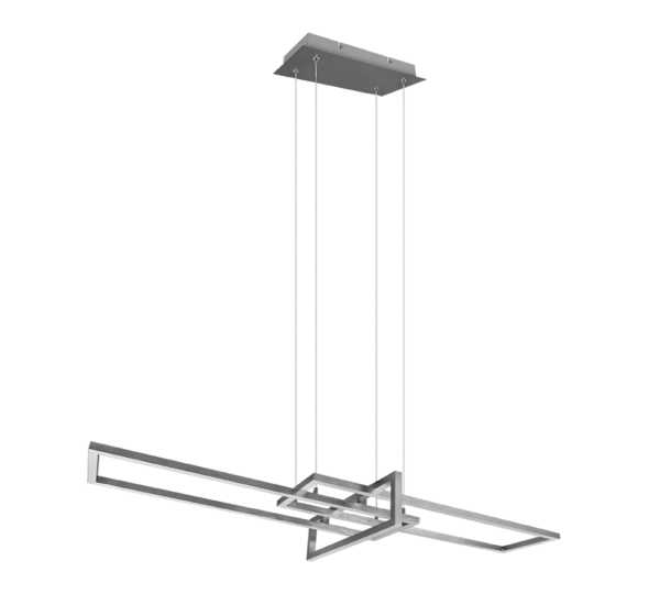 Κρεμαστό Φωτιστικό Trio Lighting LED 34W  Νίκελ Ματ Μεταλλικό Step Dimmable 4200lm 3000K  320310307