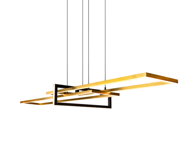 Κρεμαστό Φωτιστικό Trio Lighting LED 34W  Ορείχαλκος Ματ Μεταλλικό Step Dimmable 4200lm 3000K  320310308