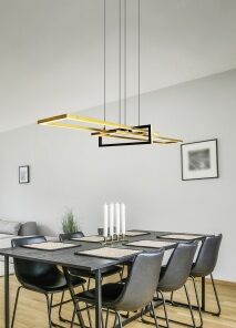 Κρεμαστό Φωτιστικό Trio Lighting LED 34W Ορείχαλκος Ματ Μεταλλικό Step Dimmable 4200lm 3000K 320310308