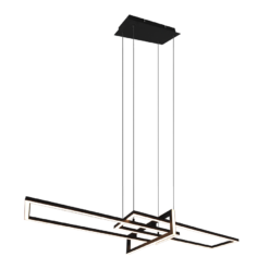 Κρεμαστό Φωτιστικό Trio Lighting LED 34W Μαύρο Ματ Μεταλλικό Step Dimmable 4200lm 3000K 320310332