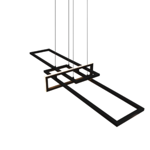 Κρεμαστό Φωτιστικό Trio Lighting LED 34W  Μαύρο Ματ Μεταλλικό Step Dimmable 4200lm 3000K  320310332