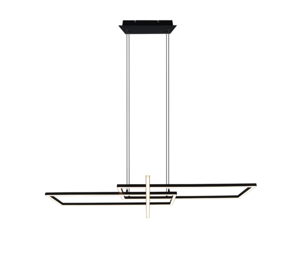 Κρεμαστό Φωτιστικό Trio Lighting LED 34W  Μαύρο Ματ Μεταλλικό Step Dimmable 4200lm 3000K  320310332